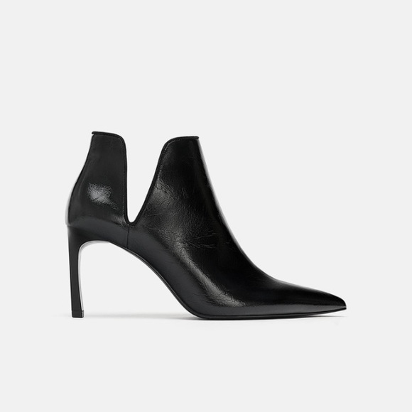 Zara black ankle boots with cut outs - Picture 3 of 4